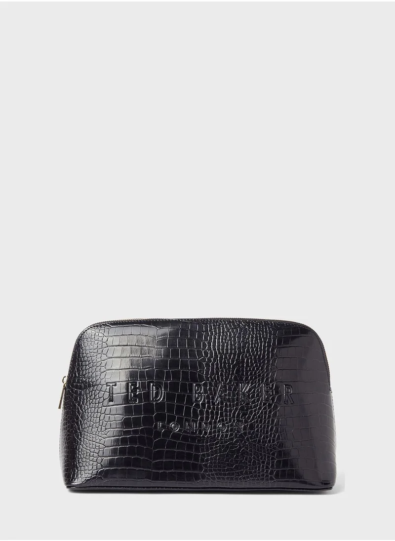 Ted Baker Crocana Croc Detail Debossed Washbag