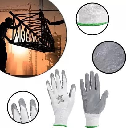 QTM Anti Cutting Cut Resistant Hand Safety Gloves CutProof Protection with Rubber Grade Free 3 Pair  - Image 3