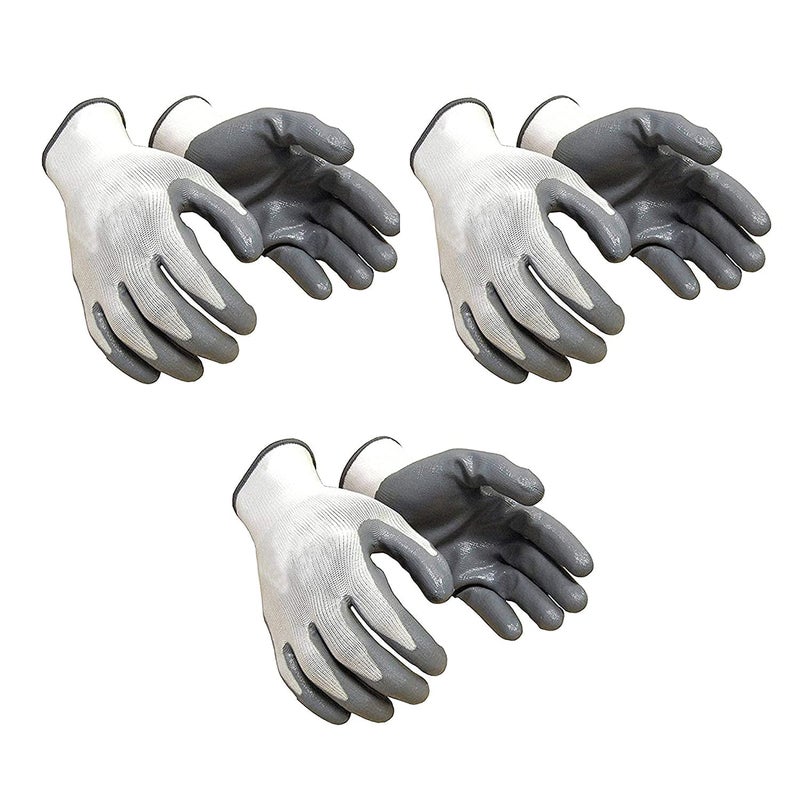 QTM Anti Cutting Cut Resistant Hand Safety Gloves CutProof Protection with Rubber Grade Free 3 Pair  - Image 1