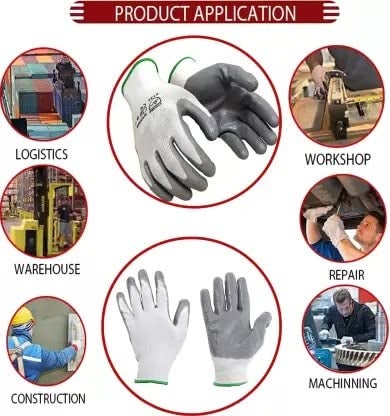 QTM Anti Cutting Cut Resistant Hand Safety Gloves CutProof Protection with Rubber Grade Free 3 Pair  - Image 5