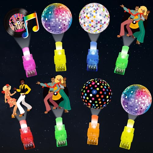 Oitnlaughter 36Pcs 1970s Disco Retro LED Finger Lights 70s Party Favors Glow in the Dark Light Up Finger Lights Y2k Themed Toys Bulk for Kids Birthday Party Goodie Bag Stuffer Birthday Gifts Classroom Prize - Image 1