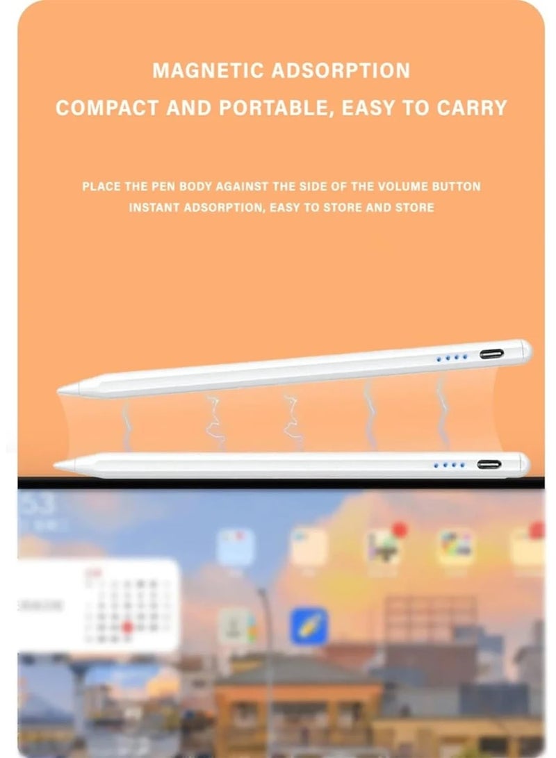 Muzz Stylus Pen for iPad, Tablet Pencil Compatible with 2018-2025 iPad Models, White - Image 5