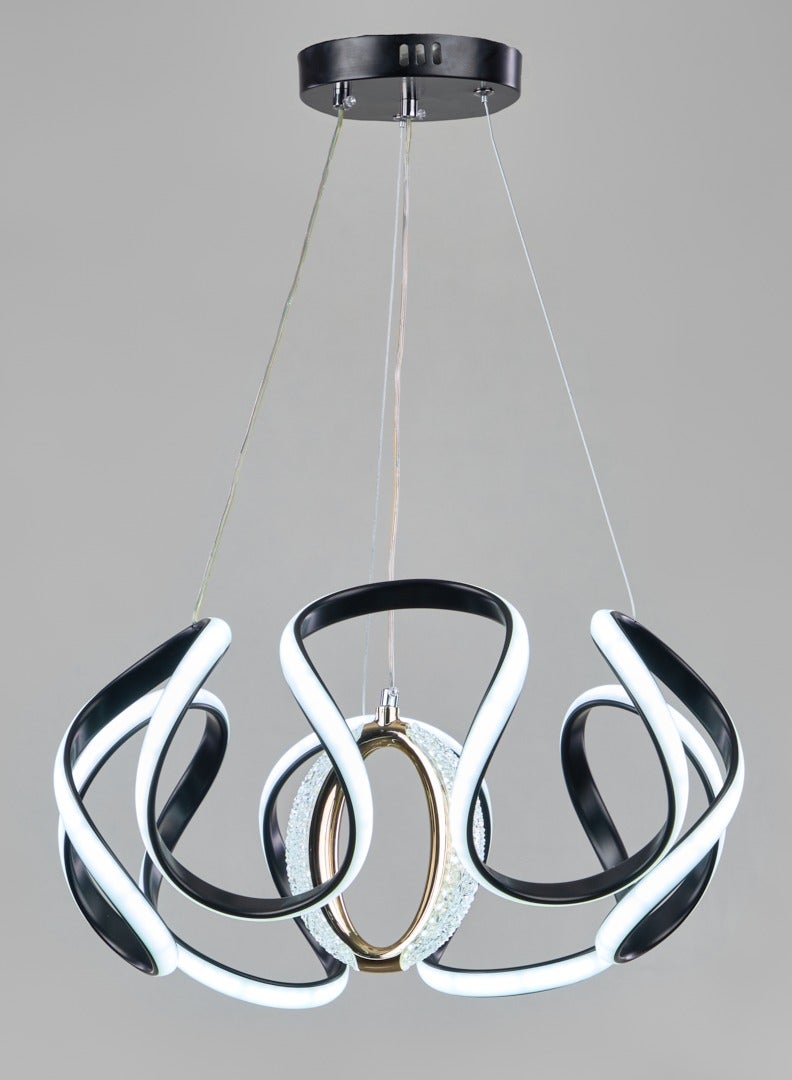 El Rawda Lighting LCWB7018-51 HARRY LED Chandelier | Modern Chandelier | Material: Aluminium | Color: white x Black | Size: 50x60 cm  - Image 1