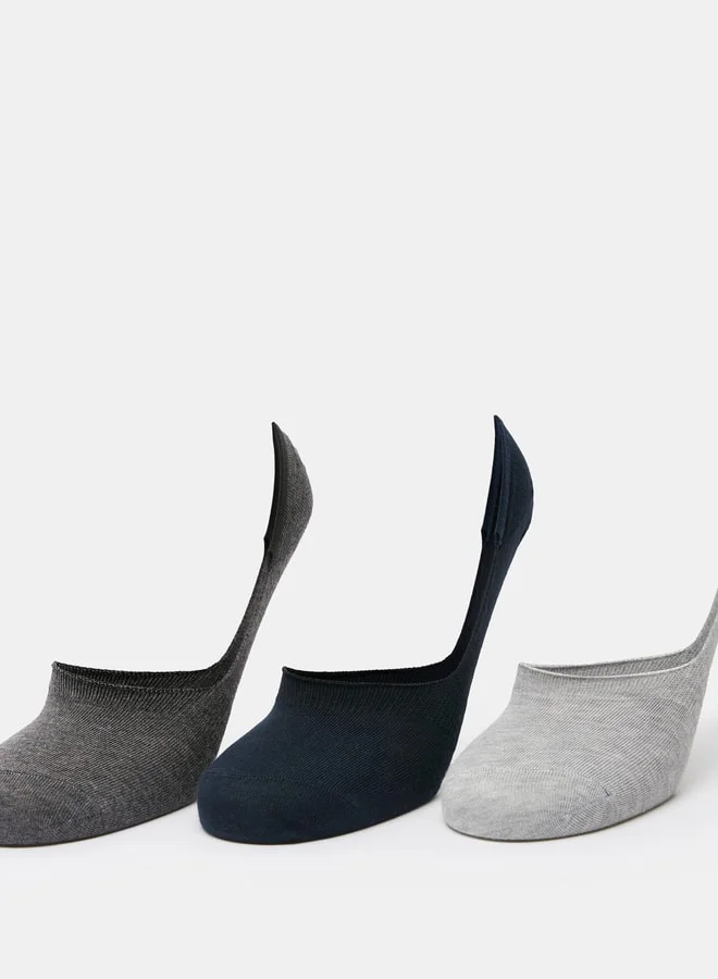 DUCHINI Solid No Show Socks - Set of 3