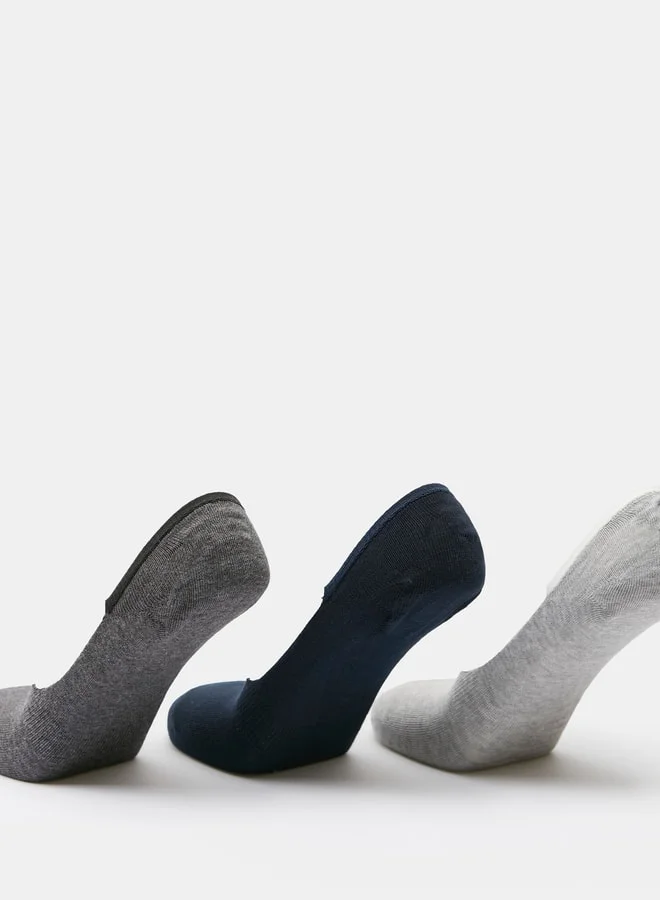 DUCHINI Solid No Show Socks - Set of 3