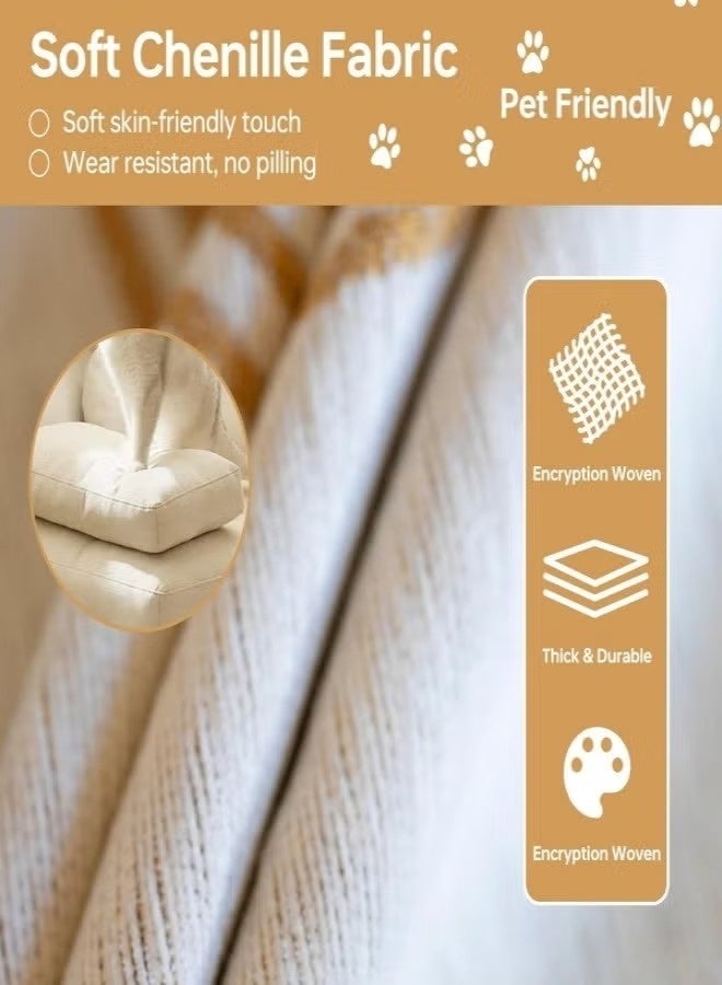 Beauenty Double Sided Chenille Sofa Cover, Stylish Sofa Cover, Chenille Furniture Sofa Cover Towel, Four Seasons Chenille Sofa Cover Available Both Sides 180*180 - Image 5