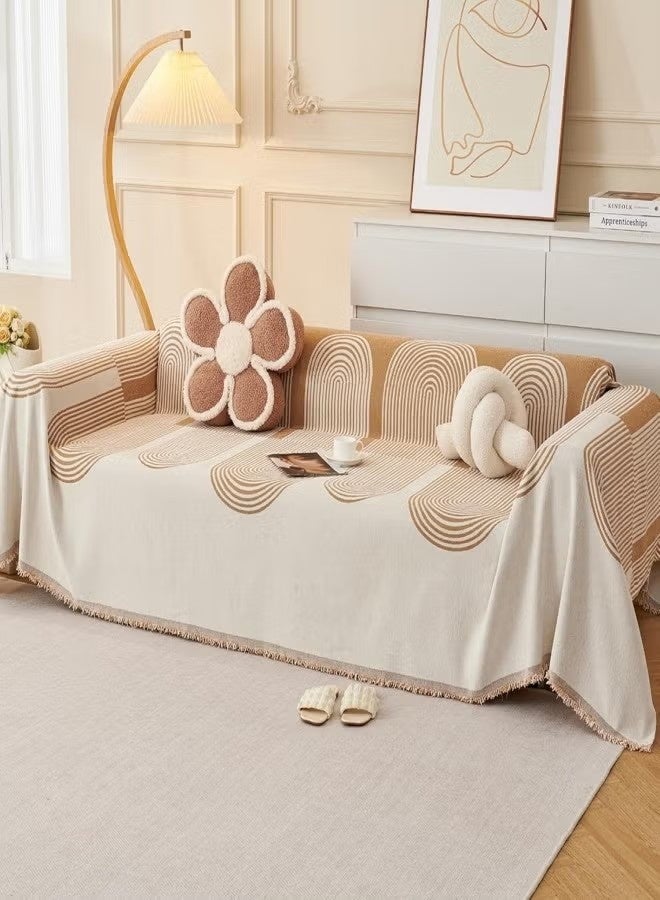 Beauenty Double Sided Chenille Sofa Cover, Stylish Sofa Cover, Chenille Furniture Sofa Cover Towel, Four Seasons Chenille Sofa Cover Available Both Sides 180*180 - Image 4