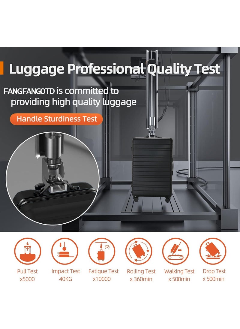 OHAHO Luggage Set 3-Piece Carry On Luggage ABS Material Hard Shell Suitcase with Wheels TSA Lock Scalable Trolley Luggage Bag 20/24/28 Inch （Black）  - Image 3