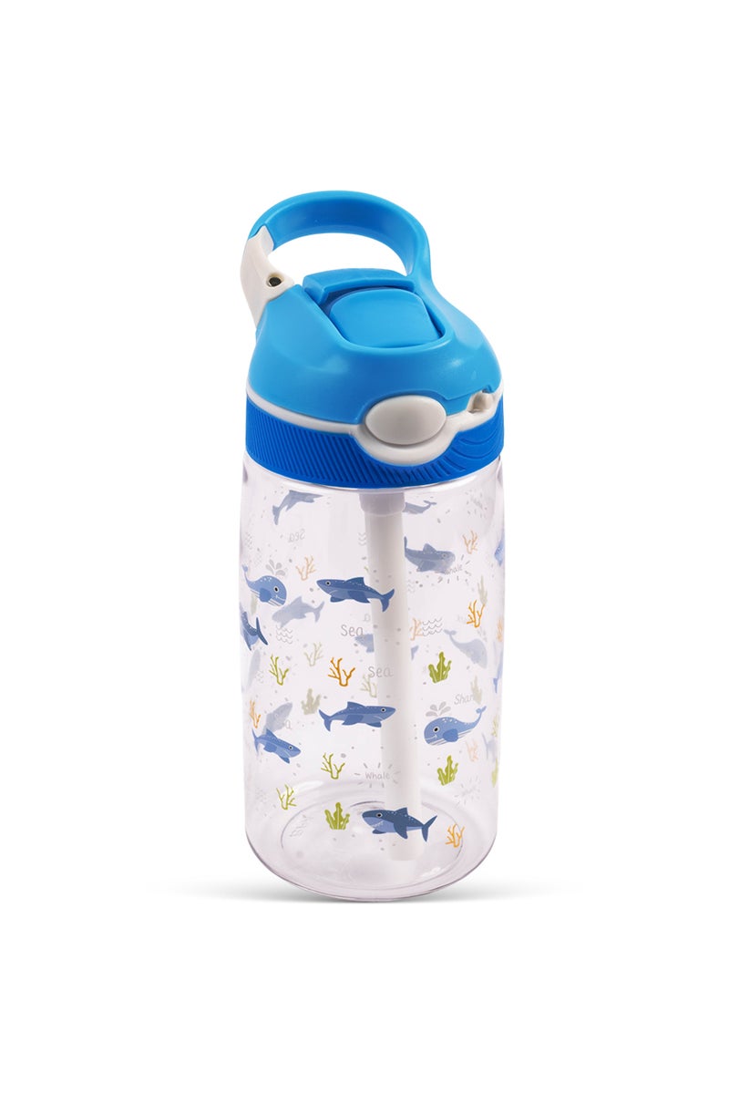 COCOBEE Ocean Tritan Water Bottle – Bpa-Free, Push-Button Open, Leakproof – Blue - Image 1