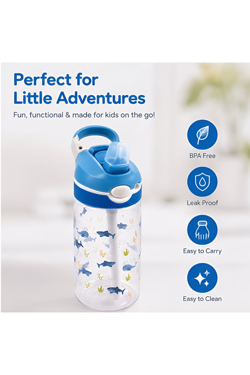 COCOBEE Ocean Tritan Water Bottle – Bpa-Free, Push-Button Open, Leakproof – Blue - Image 3