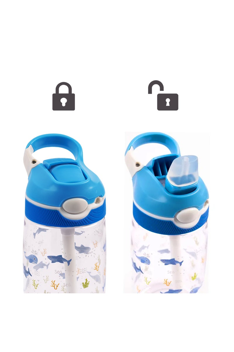 COCOBEE Ocean Tritan Water Bottle – Bpa-Free, Push-Button Open, Leakproof – Blue - Image 2