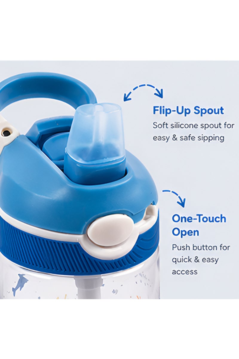 COCOBEE Ocean Tritan Water Bottle – Bpa-Free, Push-Button Open, Leakproof – Blue - Image 5