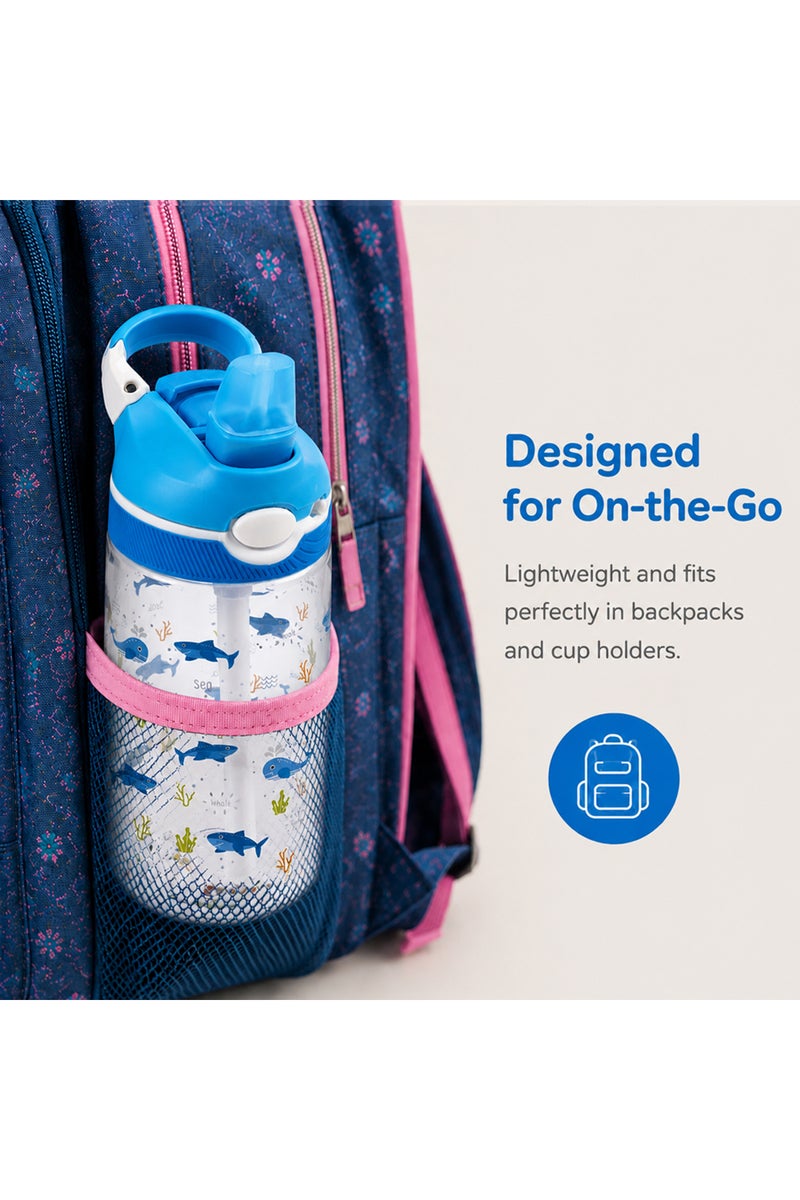 COCOBEE Ocean Tritan Water Bottle – Bpa-Free, Push-Button Open, Leakproof – Blue - Image 4
