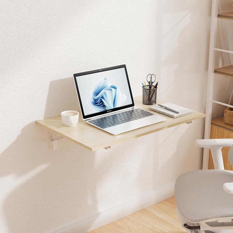 GOYLSER Fold Wall Mounted Table Folding Worktable, Addition to Garage/Home Office/Laundry Room/Home Bar/Kitchen & Dining Room - Image 1
