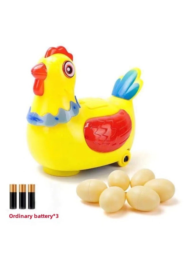 Walking, Laying Eggs, Laying Eggs, Singing Little Hen, Cock, Electric Universal Children's Baby Educational Toys For Boys And Girls-Color:Egg Chicken + 6 Eggs + General Electric [e-commerce Box]  - Image 1