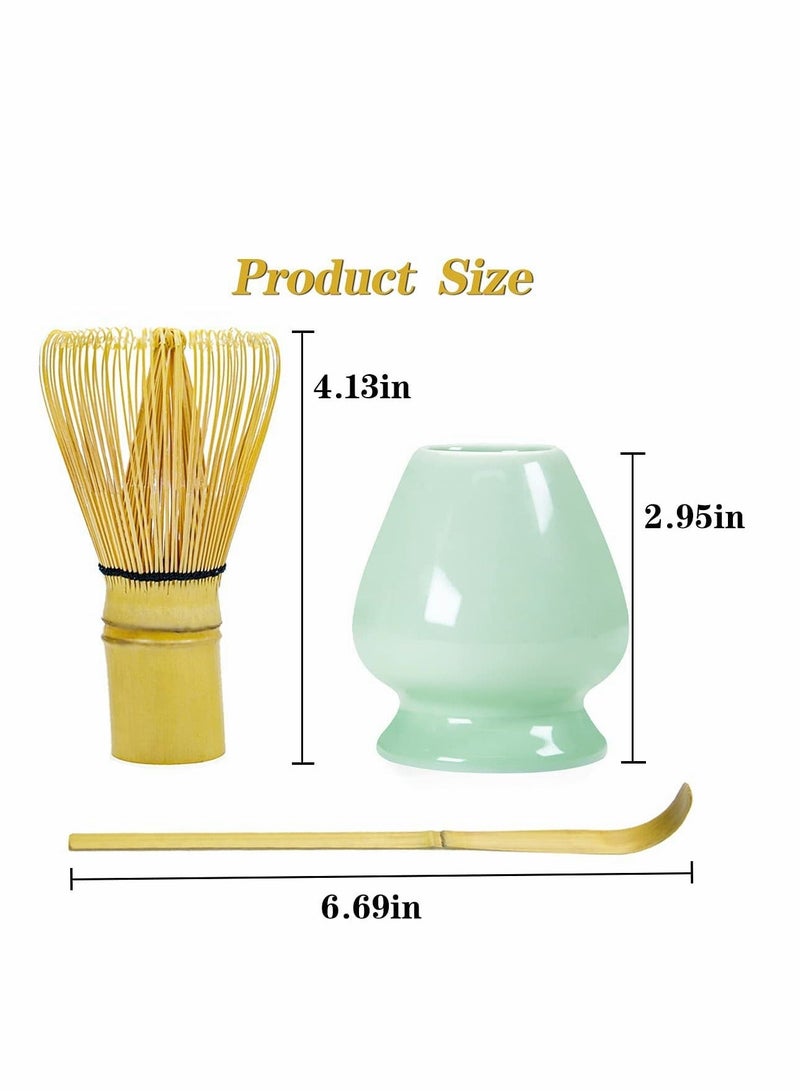 شو وو Japanese Tea Set, Traditional Matcha Tool Ceremony Accessories, Blender, Spoon (3 Piece White) - Image 2