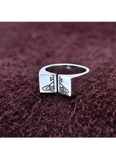 Saturn Logo Ring, Anti Fading Titanium Ring, Suitable As A Couple Gift (Silver) - pzsku/ZCB24C2C2F8861EAA324AZ/45/_/1720417944/a99ca2a4-6653-4115-92b1-c063c88f6940