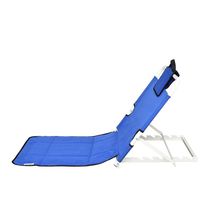 NEOSAFE NEOSAFE Portable Folding Adjustable Bed Backrest Support Lifting Situp Back Rest Mild Steel Tubes and Fabric Disability Universal Bed Support Ideal for NeckHead and Body Support Blue 