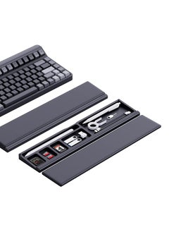 Hagibis Keyboard Wrist Rest Pad Support With Desktop Partition Storage Case Ergonomic Soft Memory Foam Anti Slip Rubber Base For Computer Keyboard Laptop Office Home Black  - Image 1