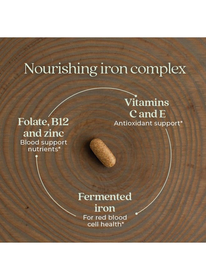 New Chapter Iron Supplement, Whole-Food Fermented Iron Complex Made with Organic Vegetables & Herbs + One Daily Non-Constipating Dose- 60ct, 2 Month Supply - Image 4