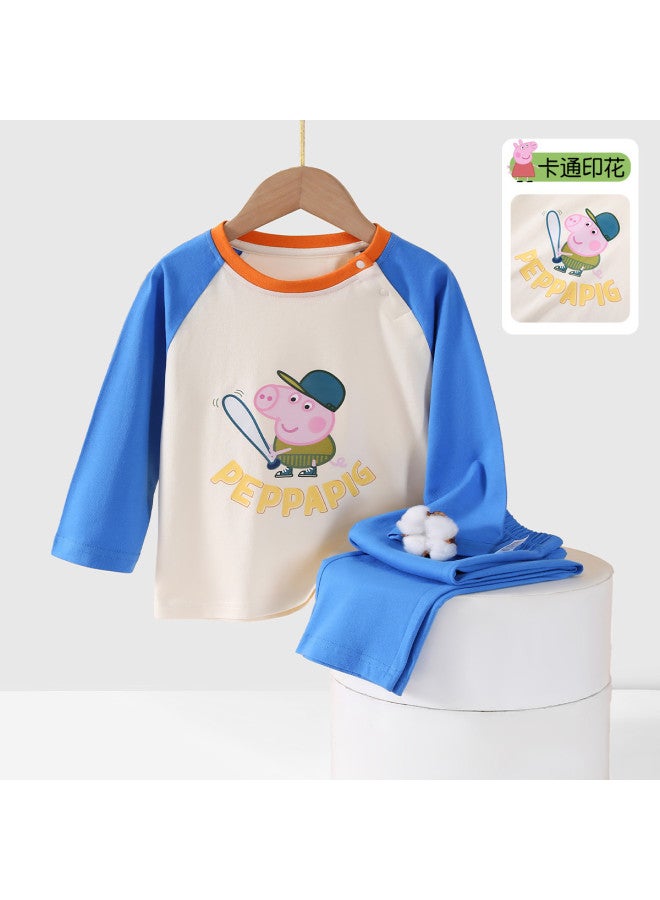 peppa Pig Spring Boys' Soft & Comfortable Casual Set Baby Homewear Outfit - Image 2