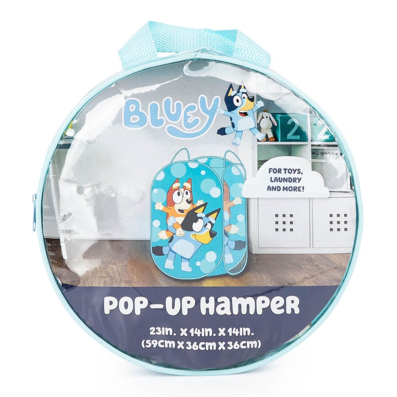 Jay Franco Bluey & Bingo Pop Up Hamper - Mesh Laundry Basket/Bag with Durable Handles - Storage for Clothes or Toys - Image 4