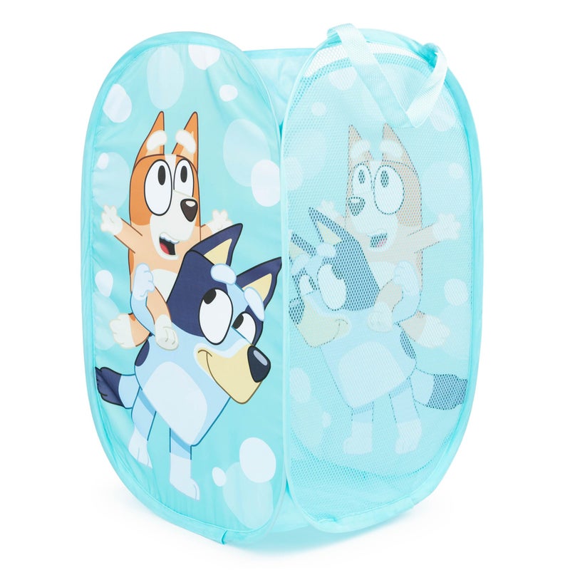 Jay Franco Bluey & Bingo Pop Up Hamper - Mesh Laundry Basket/Bag with Durable Handles - Storage for Clothes or Toys - Image 2