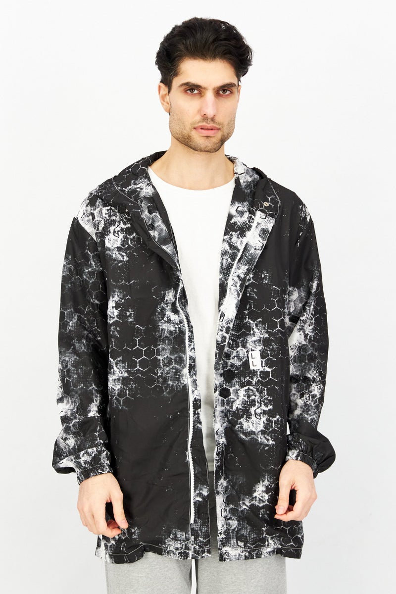 KA-1 Men Embroidered Logo Jacket, Black Combo  - Image 1