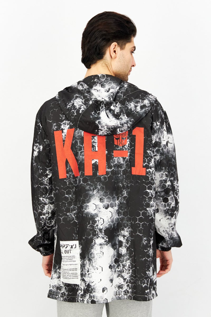 KA-1 Men Embroidered Logo Jacket, Black - Image 4