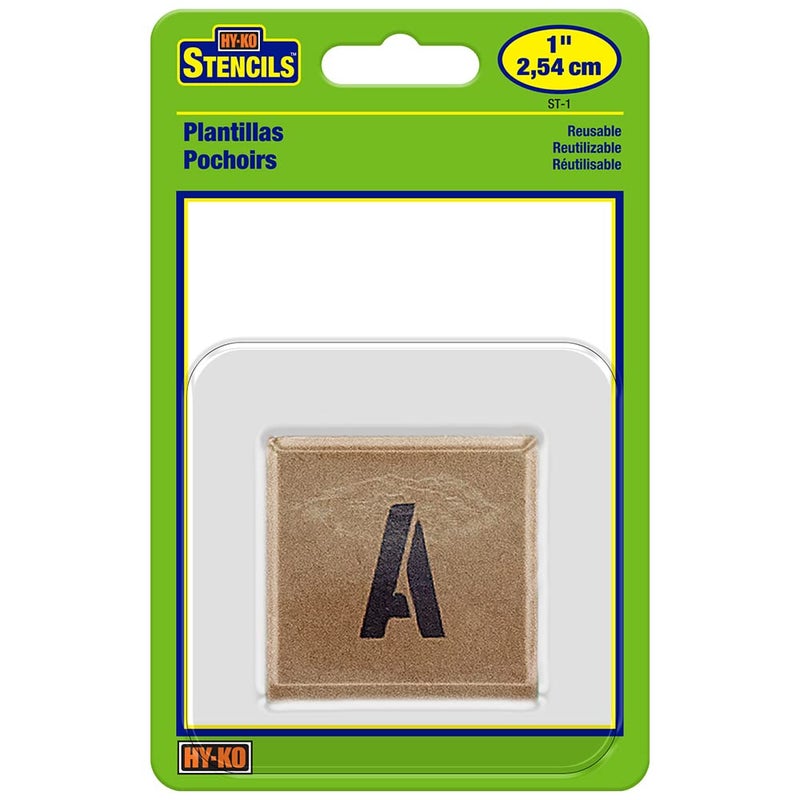 HYKO Products ST1 Number Letter Stencils 1 Inch Tan