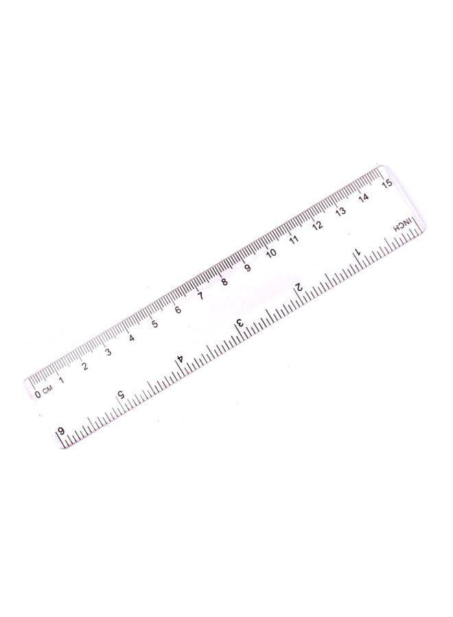 NIBEMINENT Plastic Compact Ruler White - Image 1