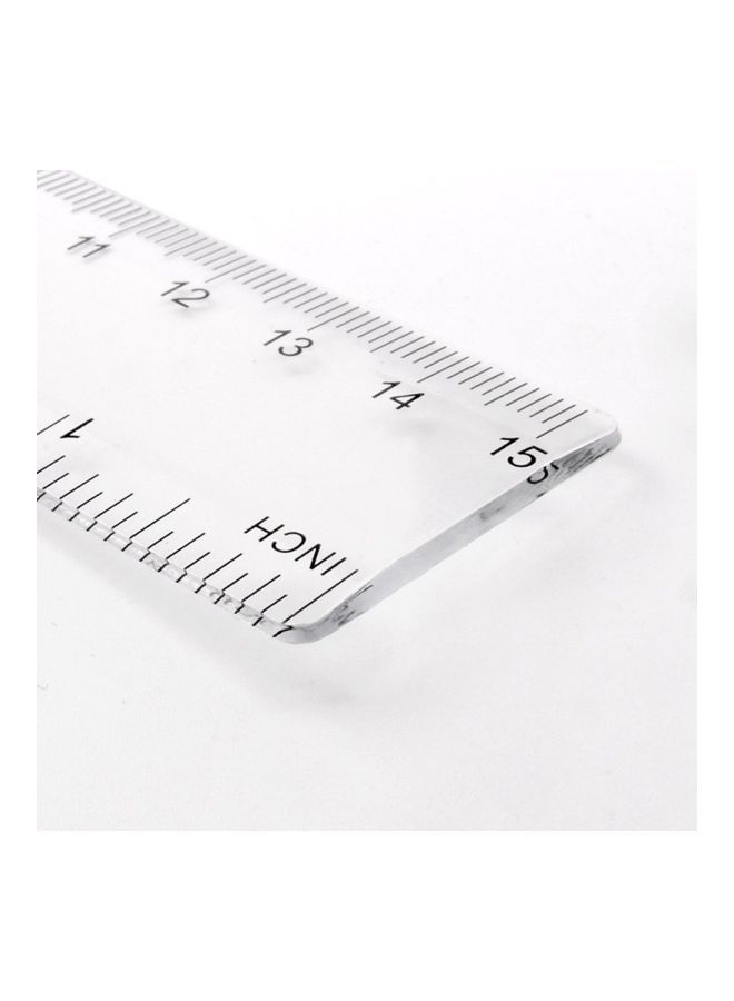 NIBEMINENT Plastic Compact Ruler White - Image 4