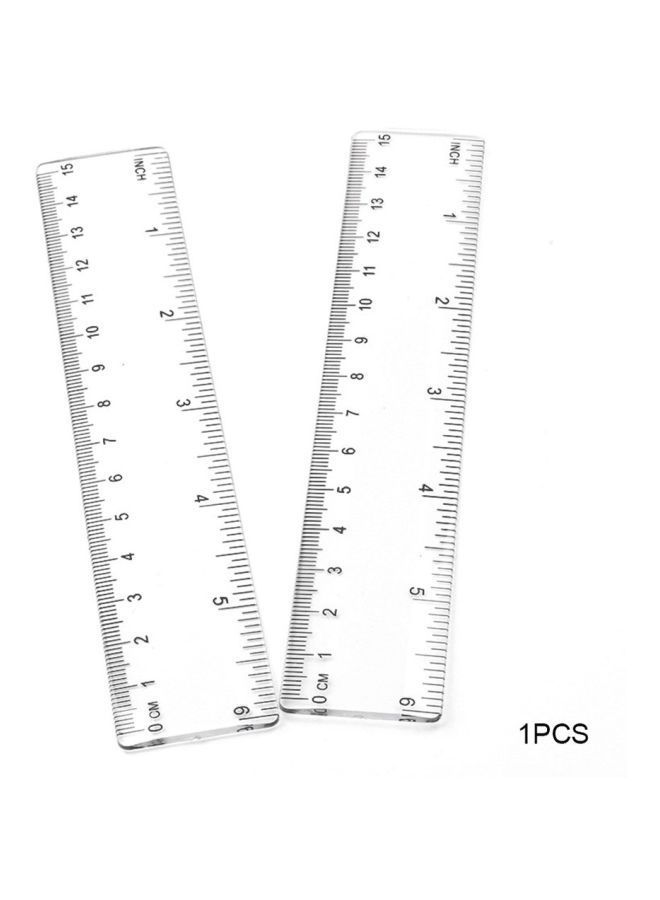 NIBEMINENT Plastic Compact Ruler White - Image 2