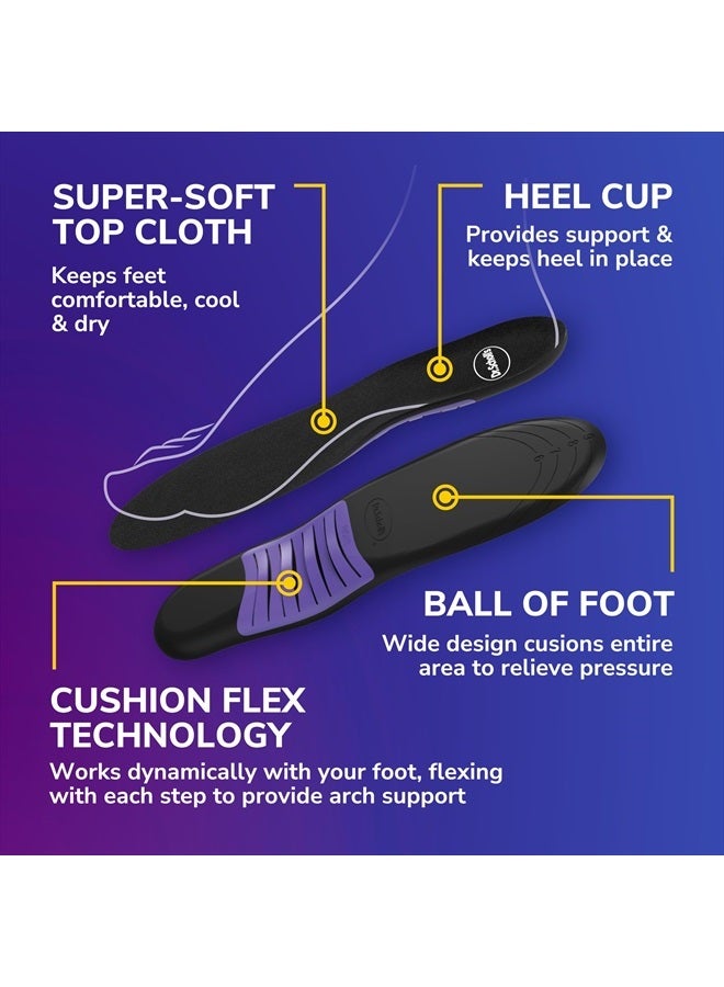 Dr. Scholl's ® Love Your Sneakers Full Length Insoles, All-Day Comfort for Slip on & High Top Sneaker, Prevent Discomfort, Arch Support, Absorb Shock, Trim Insert to Fit Shoe, Women Size 6-10, 1 Pair  - Image 4