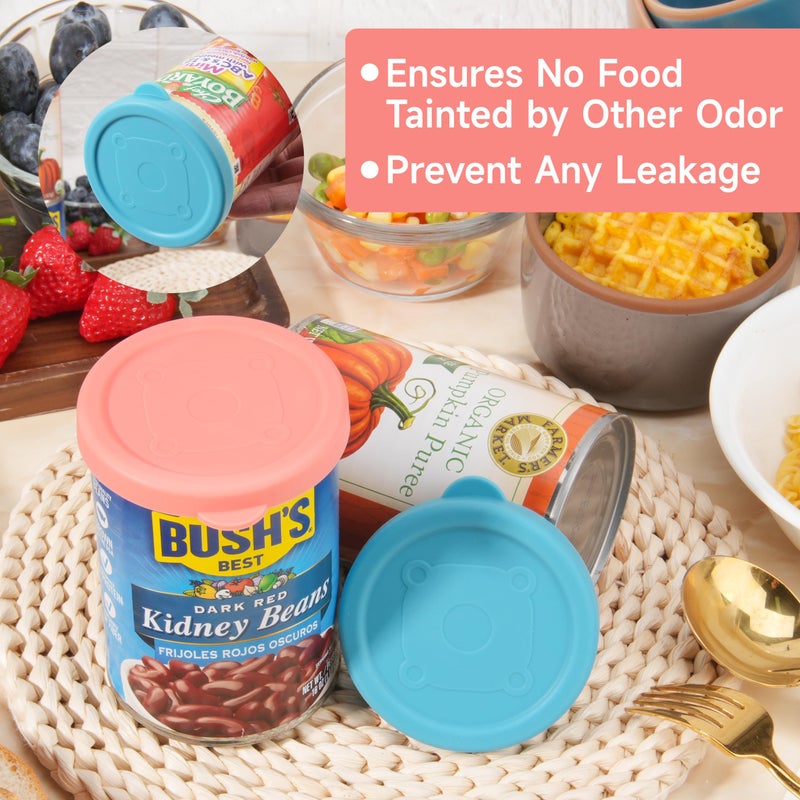 Purekra 2PCs 3-inch/7.5cm Silicone Can Lids for Chef Boyardee | Van Camp's | Goya | Bush's Best | Farmer's Market Can, Can Cover for Canned Good, Fit Most Standard Size, Dishwasher Safe (Can NOT Included) - Image 5