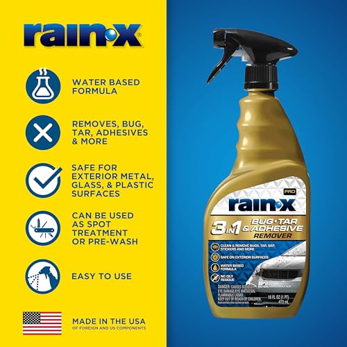 Rain-X Pro 620213 3-in-1 Bug, Tar and Adhesive Remover, 16oz - Premium Bug, Tar and Adhesive Remover to Help Clean and Remove Sticky Contaminants - Image 2