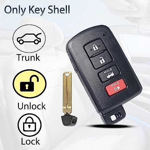 SUPALAND Key Fob Shell Case Replacement Fits for Toyota Avalon Camry Corolla RAV4 Highlander Sequoia 2011 2012 2013 2014 2015 2016 2017 2018 2019 Keyless Entry Remote Control 4 Button Case Cover - Image 5