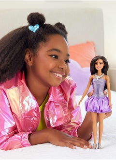 Barbie Fashionistas® Doll -  Purple Bubble Hem  - Image 2