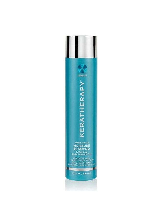KERATHERAPY Keratherapy Keratin Infused Moisture Shampoo, 10.1 fl. oz., 300 ml - Anti Frizz Moisture Shampoo for Oily Scalp and Dry Ends - Kerabond Technology, Aloe Vera, & Willow Bark  - Image 1