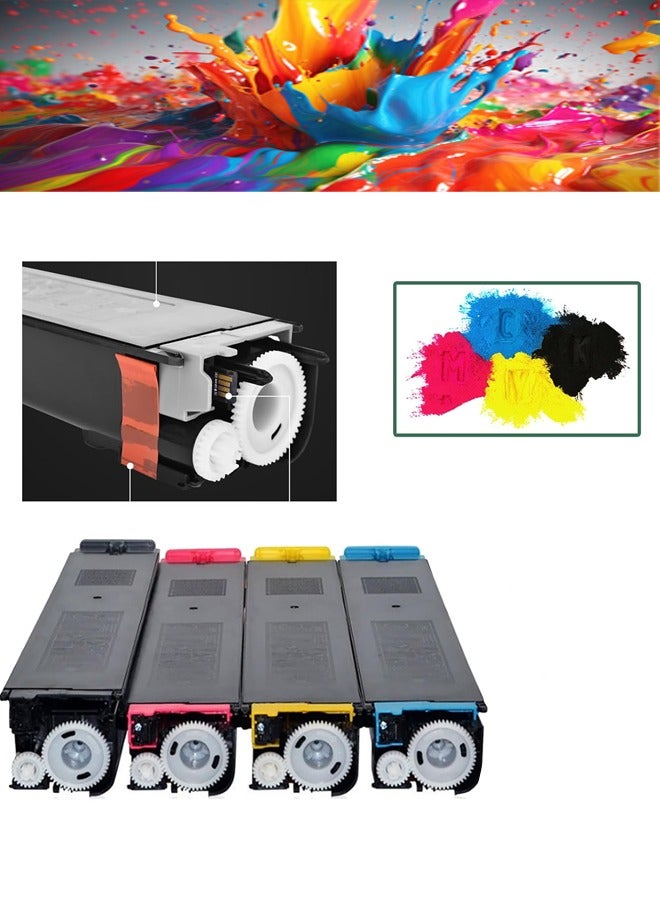 Office maker DX-25 DX25 Toner Cartridge Compatible for DX-25FT & GT Use for DX 2000 2000n 2000u 2500 2500n 2500u Printer 4-Colors - Image 2