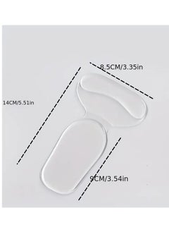 Goolsky 1pair GEL 4D Silicone Anti-abrasion Foot Artifact Heel Sticker Anti-drop Heel Anti-abrasion Foot Shoe Sticker, Shoe Size Is Changed To A Half-size Insole, Length 5.51in/14cm, Width 3.35in/8.51cm  - Image 3