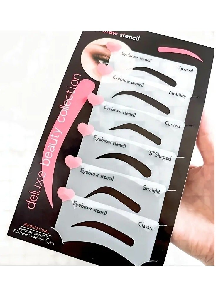 ORiTi 6 Pcs Superior Quality Eyebrow Stencil for Grooming and Shaping Creative Makeup Tool - Image 1