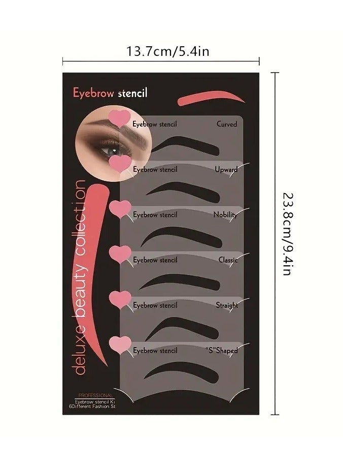 ORiTi 6 Pcs Superior Quality Eyebrow Stencil for Grooming and Shaping Creative Makeup Tool - Image 3