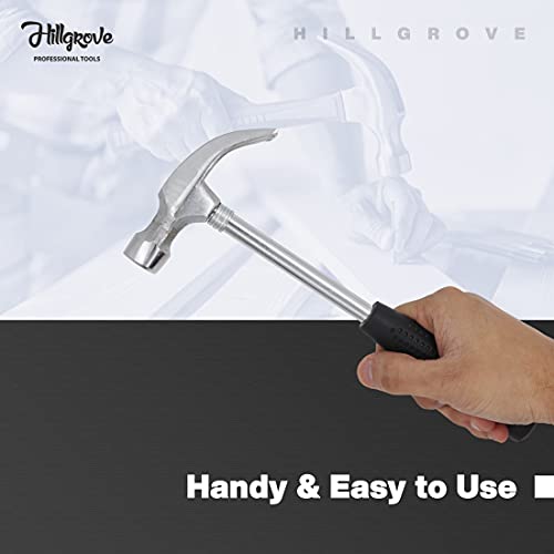Hillgrove Durable Construction Metalworking Household Rubber Handle Straight Best Claw Hammer Repair Hand Woodworking Tool 10.5 inch Curved Claw Hammer - Image 5