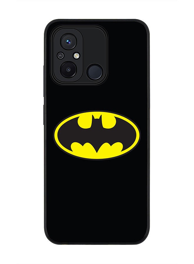 Stylizedd Rugged Black edge case for Xiaomi Redmi 12C 4G, Slim fit Soft Case Flexible Rubber Edges Anti Drop TPU Gel Thin Cover -  The Bat - Image 1