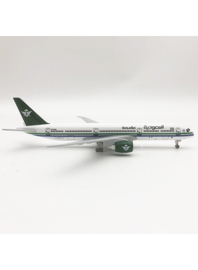 20cm Alloy Aircraft Tabletop Display Model 1:200 Scale Saudi B787 Aircraft Model Ornaments, Toys, Decorations, Collectible Gifts - Image 2