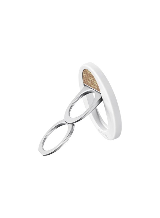 PITAKA حامل الهاتف المغناطيسي Pitaka MagEZ Grip 3، مصنوع من ألياف الأراميد فائقة النحافة وسبائك الزنك مع دوران 360°، تثبيت مغناطيسي آمن، استخدام بيد واحدة، لمسة ذهبية لامعة - Image 3