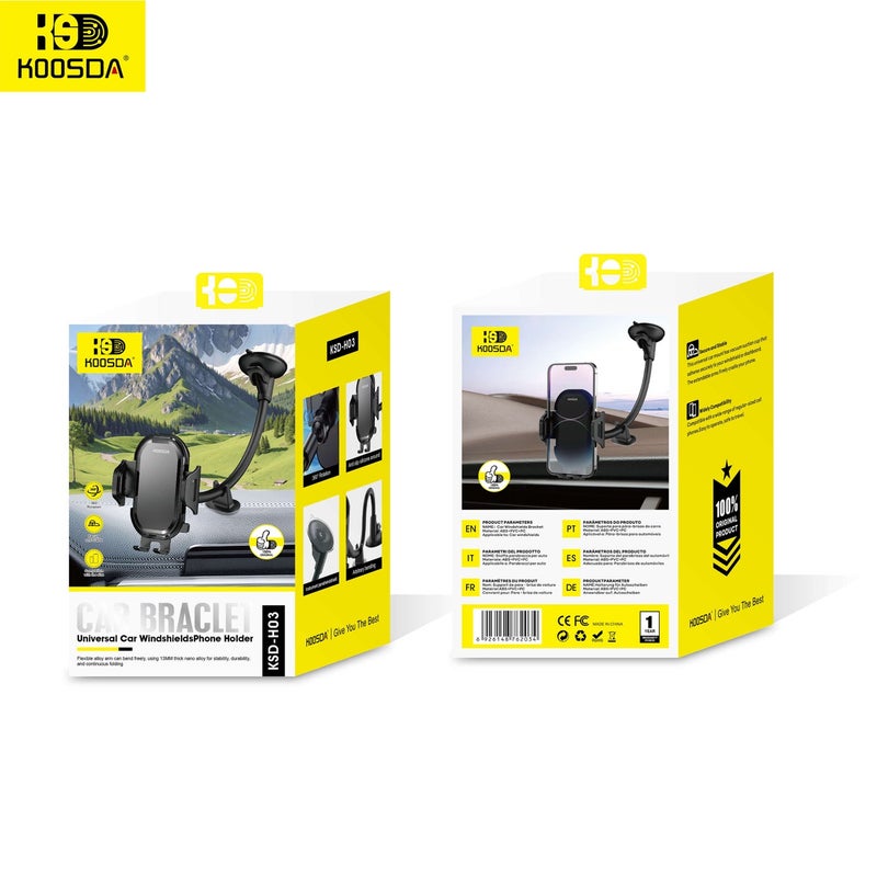 KOOSDA KSD-H03 Premium Car Windshield Phone Holder – Secure & Easy Mounting - Image 3