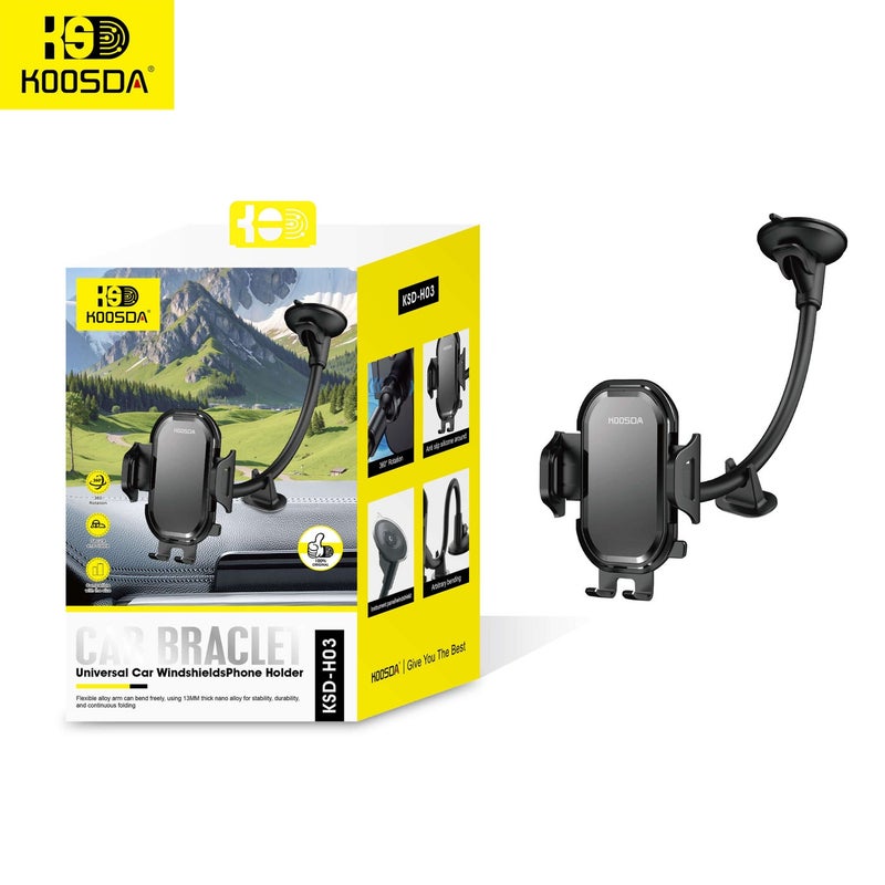 KOOSDA KSD-H03 Premium Car Windshield Phone Holder – Secure & Easy Mounting - Image 2