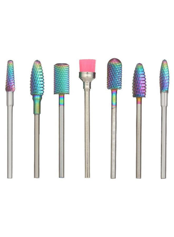 NIBEMINENT 7-Piece Rotary Nail Polishing Drill Bit Set Multicolour - Image 1
